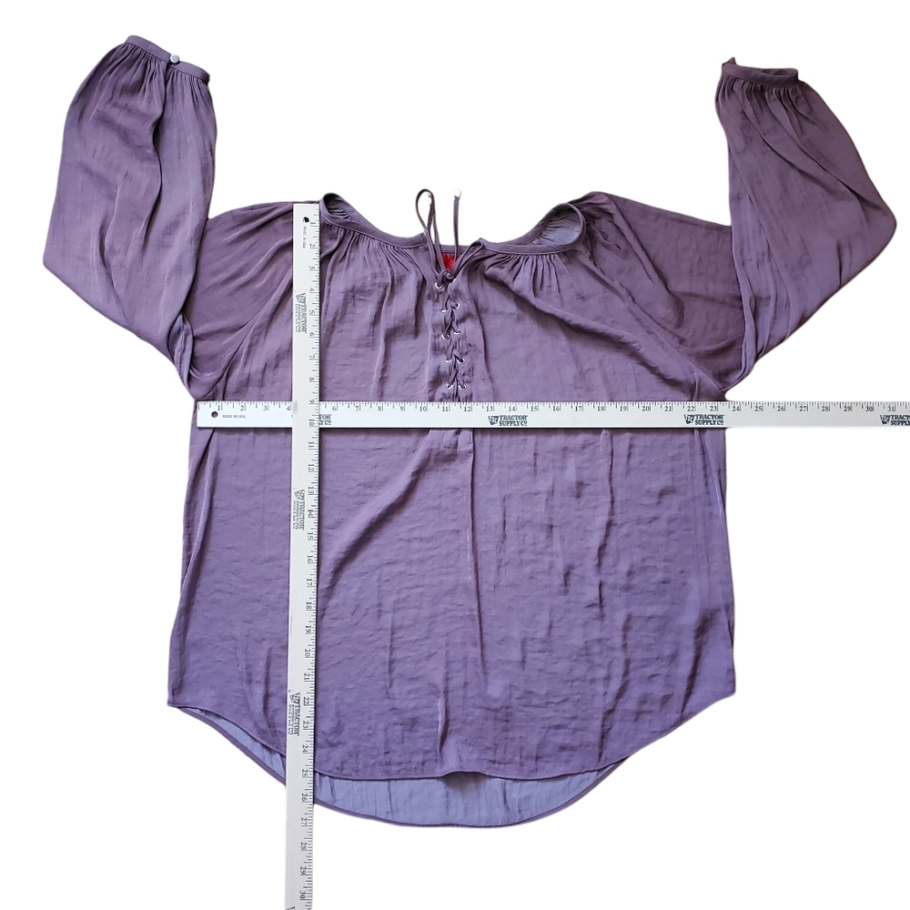 Jennifer Lopez Mauve Poet Peasant‎ Blouse Size 0X - Picture 4 of 7